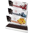 Sweet Candy Company Dark Chocolate Fruit Flavored Sticks - Gourmet Chocolate Covered Sticks, Orange, Blueberry, Cherry, Gift Idea for Holidays, Gluten Free, Kosher - 10.5 oz Box (Pack of 3)