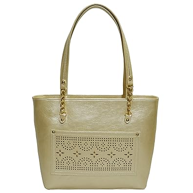 YOTOVA A11 Fancy Stylish Trendy Shoulder Bag for Women (Silver Cream)