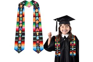 NNG Kids Kindergarten Graduation Stole,Preschool Mexican Graduation Sash Class of 2025,Mexican Graduation Stole with Flowers,Mexico Serape Sash for Graduations Gifts,Graduation Stoles Only