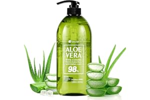 Neclar - 98% Aloe Vera Gel - Aloe Vera Soothing gel - 33.81 Fl oz - Aloe Vera Gel sunburn relief - Aloe Vera Gel for face - Korean aloevera gel (33.8 Fl oz)