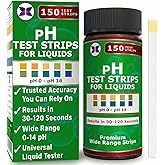 Just Fitter Alkaline Water pH Test Strips. Testing Kit for Home Drinking Water and Liquids. Universal Tester for Aquarium, Fish Tank, Pool, Hot Tub, Spa, Kombucha, Fermentation and Brewing Process.
