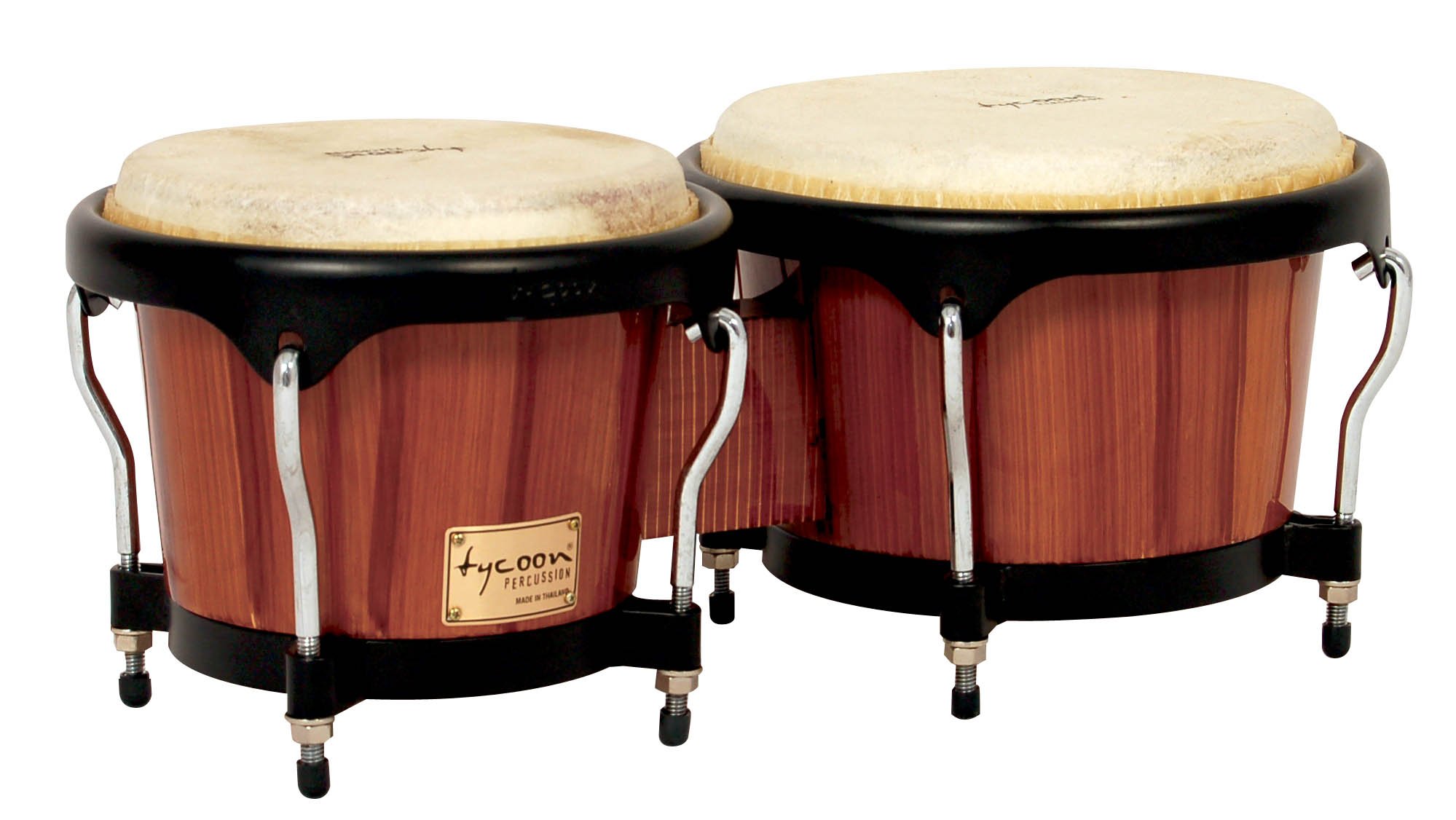 Tycoon Percussion 7-inch / 8 1/2-inch Artist Series Hand Painted Bongos - Brown Finish