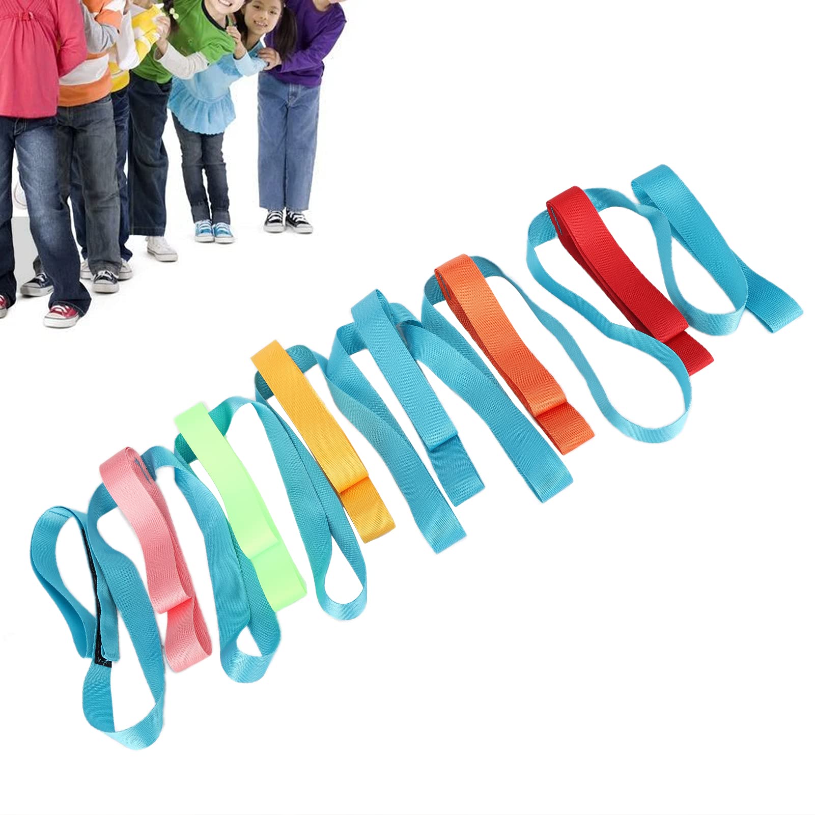 Brrnoo Walking Rope Toddler Walking Rope, Colorful Walking Rope for Preschool Daycare School Kids Outdoor Colorful Handles, Colorful Handles Children Safety Line Rope for Preschool Daycare