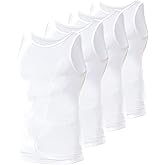 Comfneat Men's 4-Pack Cool Feeling A-Shirts Viscose Undershirts Sports Singlets