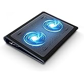 Targus 17 Inch Dual Fan Lap Chill Mat - Soft Neoprene Laptop Cooling Pad for Heat Protection, Fits Most 17" Laptops and Smaller - USB-A Connected Dual Fans for Heat Dispersion (AWE55US)