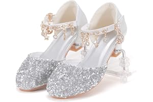 Longitudinalhorse Princess Dress Up Shoes - Cinderella Heels for Little Girls
