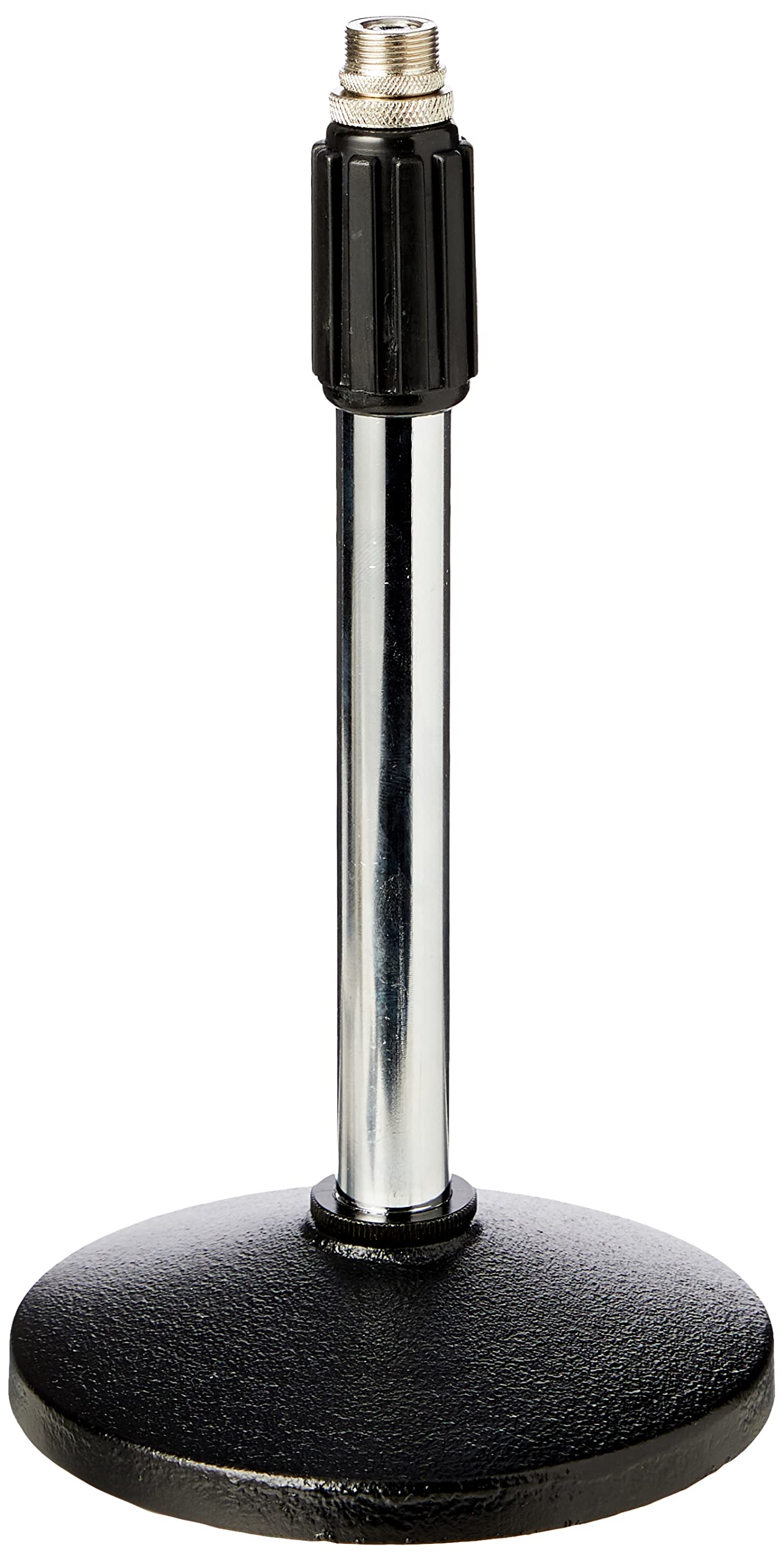 qtx Telescopic Table Stand for Microphone, Black/chrome