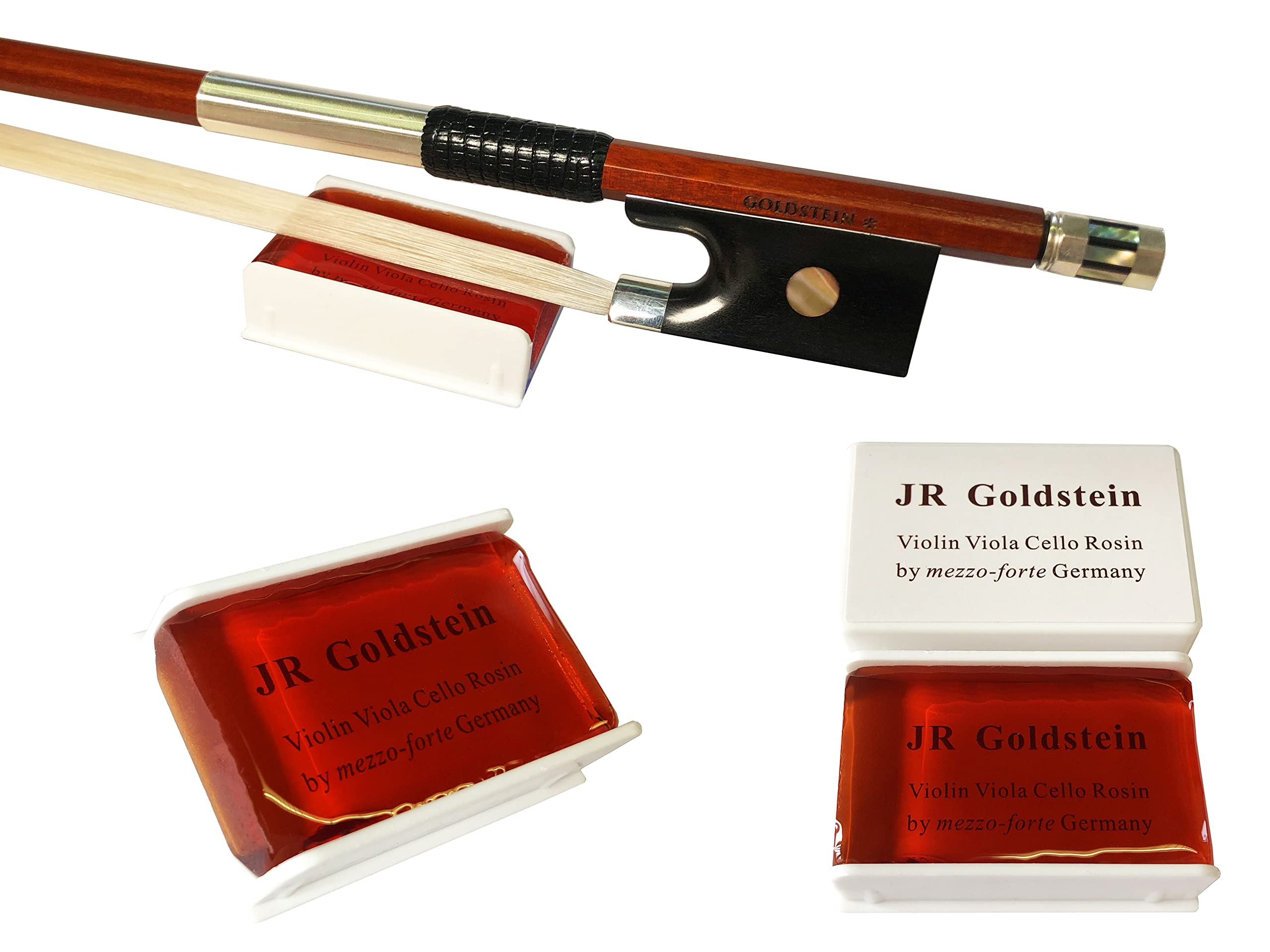 Rosin Bow Resin Violin Cello "JR Goldstone" Pack of 2