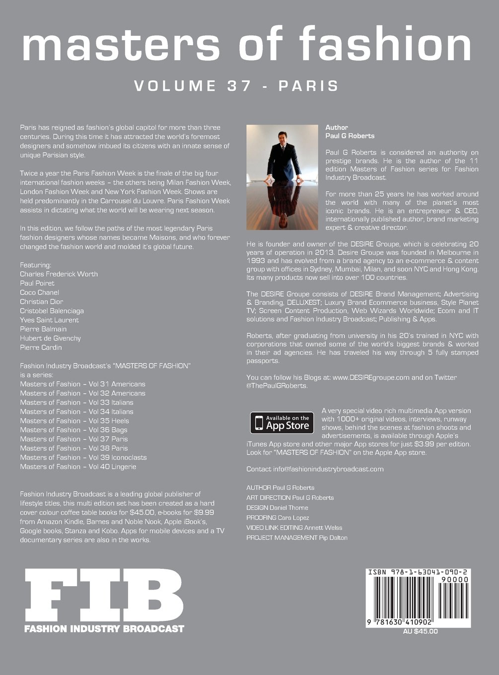 Masters Of Fashion Vol 37 Paris Paul G Roberts Daniel Thorne