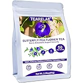 TEARELAE - Butterfly Pea Flower Tea - 50 Count Butterfly Pea Flower Tea Bags - Natural Coloring for Food, Baking, Iced Tea - Caffeine-Free, Non-GMO