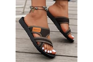 Women's Sport Style Flat Sandals Slippers Breathable Mesh Comfortable Casual Shoes, Fashion Versatile Indoor Outdoor Footwear