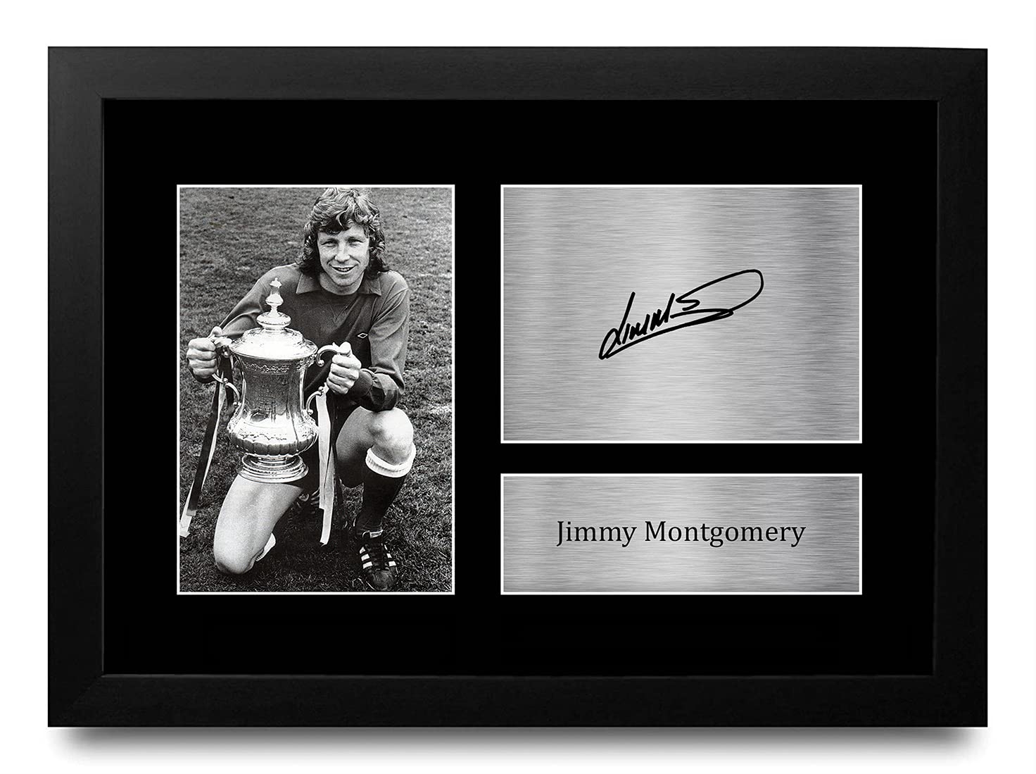 HWC Trading FR A4 Jimmy Montgomery Sunderland Gifts Printed Signed Autograph Picture for Football Fans and Supporters - A4 Framed