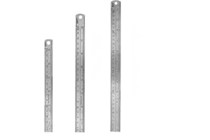 3 Pieces Stainless Steel Ruler, Metal Rulers 12 Inch(30cm) + 8 Inch(20cm) + 6 Inch(15cm),Used for Engineering, Teaching and O