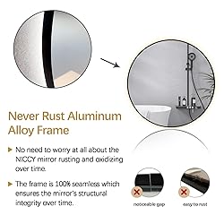 Niccy 40" LED Backlit Round Mirror for