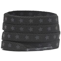 DELELE 2 Pairs Reflective Shoelace Flat Stars
