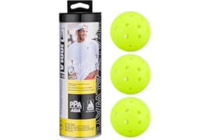JOOLA HC-40 Hardcourt Pickleball Balls with Storage Tube - USAP Approved Balls for Tournament Play