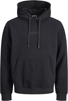 Jcopoint Sweat Badge Hood BF, Nero, S Uomo