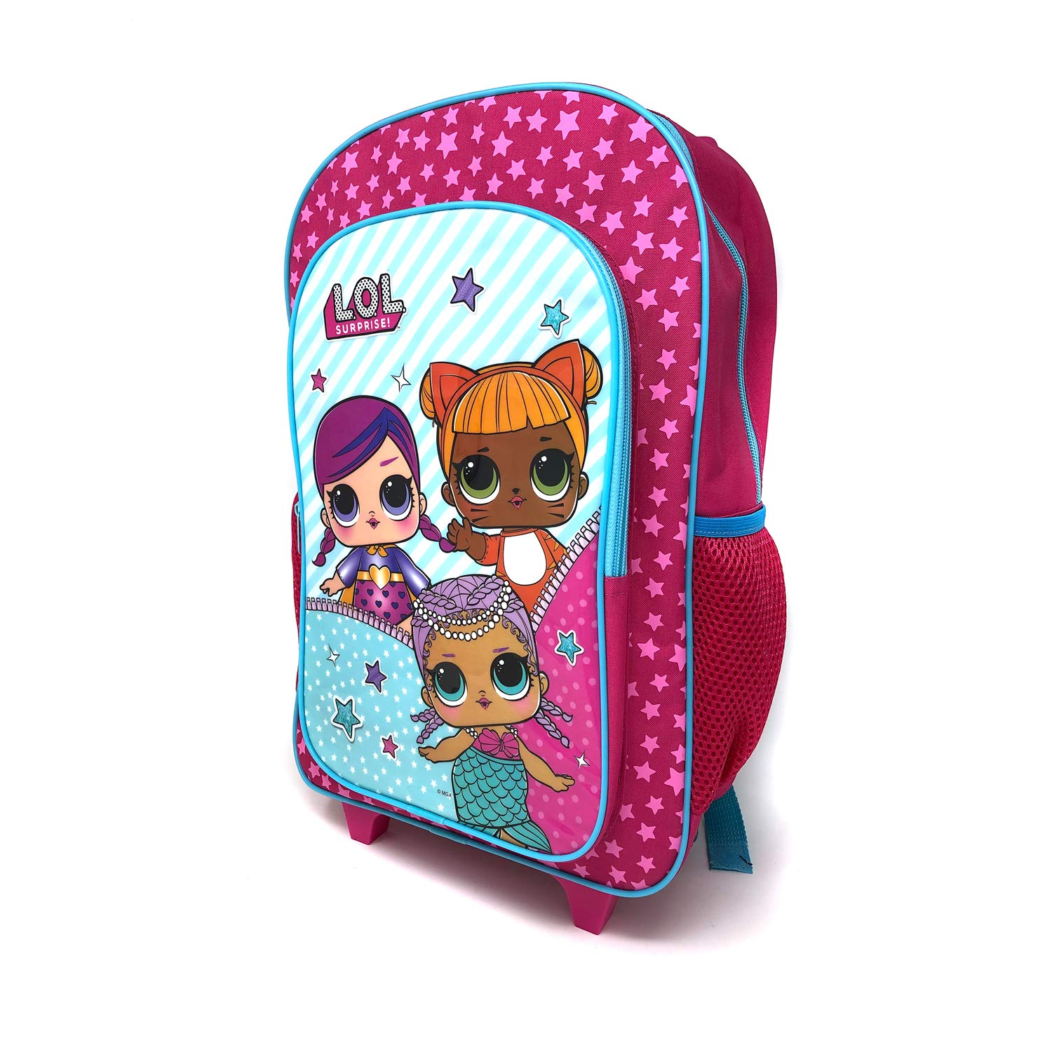 Children's Character Luggage Deluxe Wheeled Trolley Backpack Suitcase Cabin Bag School (L.O.L Surprise!)