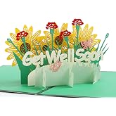 Handgefertigte Pop-Up Geburtstagskarte Mit Lavendelblüten – Inkl. Umschlag & Minikarte, Maße 20x21 Cm
