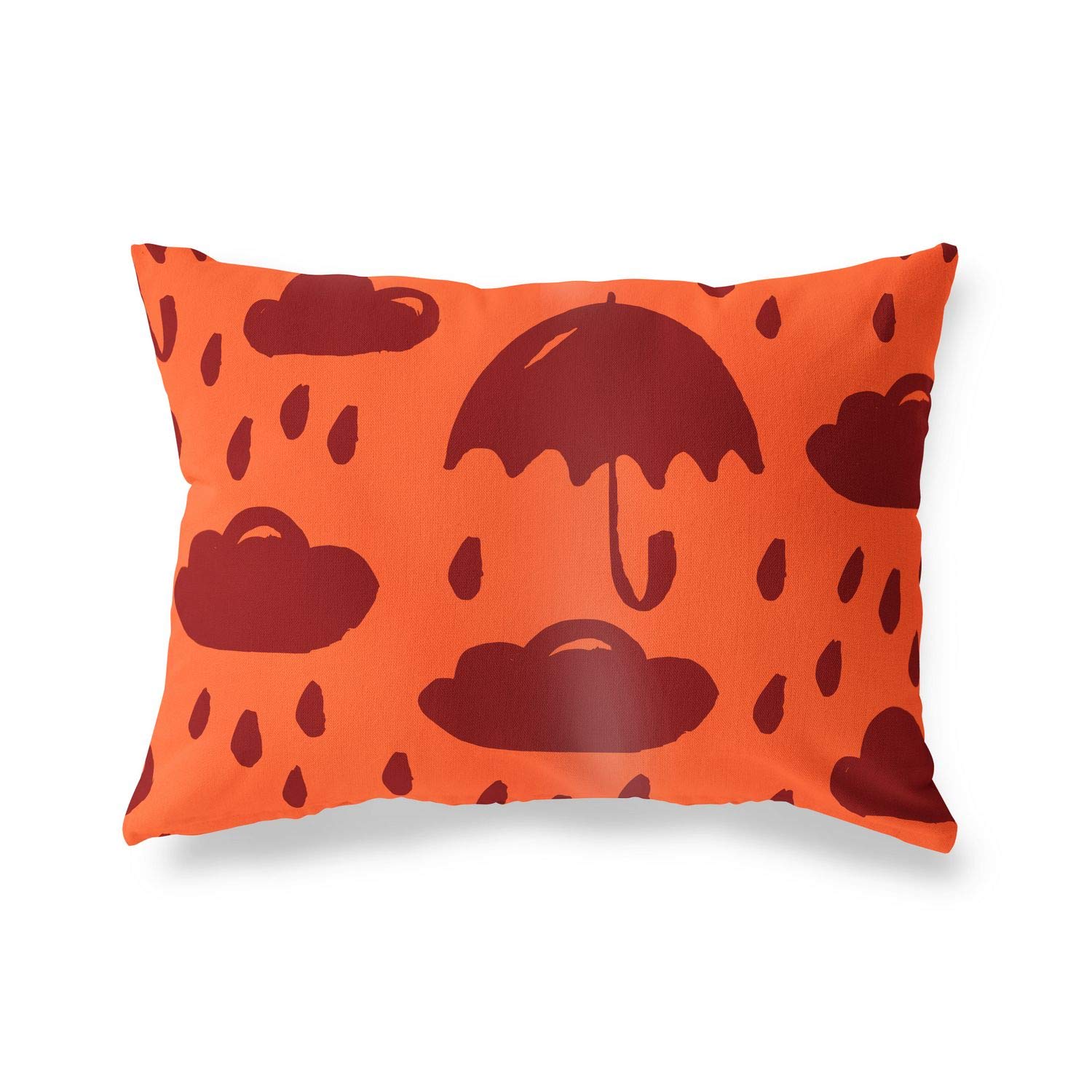 BonaMaison Decorative Cushion Cover, Orange Bordeux Throw Pillow Covers, Home Decorative Pillowcases for Livingroom, Sofa, Bedroom, Size: 45X60 Cm - Designed and Manufactured in Turkey
