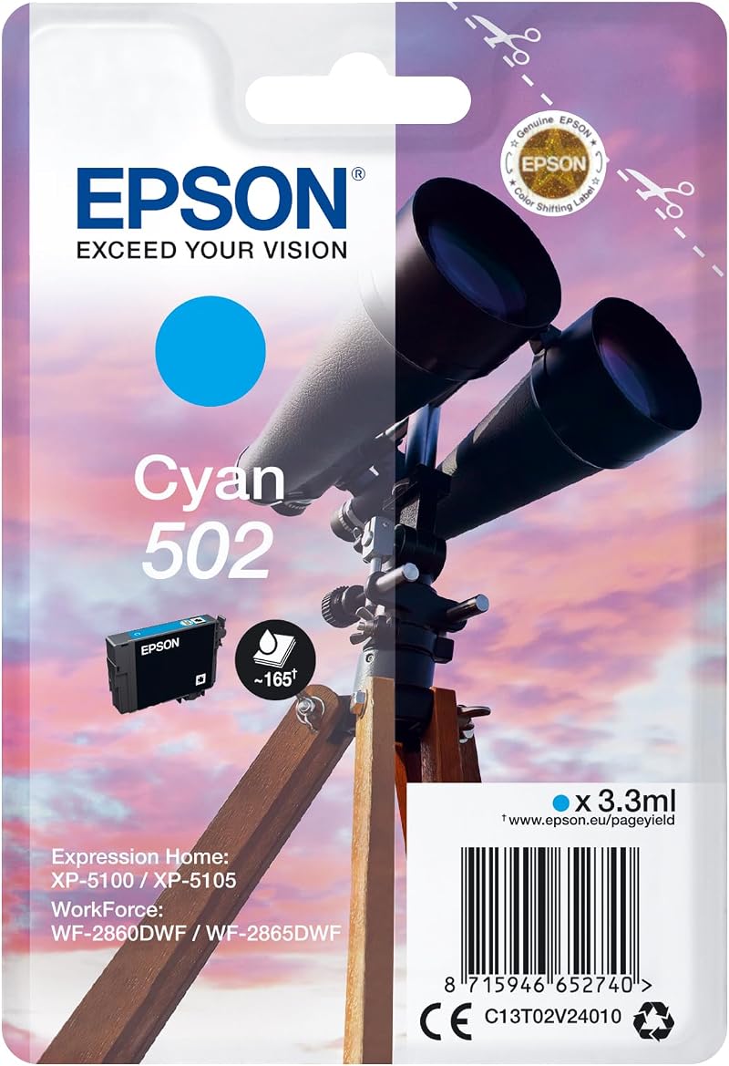 Epson Cyan Ink Cartridge 2984085 Yield 165 Original Ink
