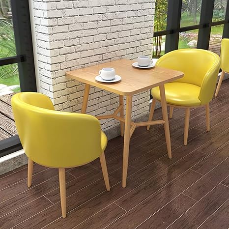 Amazon バルコニーレジャーテーブルと椅子セットオフィスビジネス交渉6 0cm木製テーブルノルディックミニマリスト 屋外テラスガーデンコートヤードレセプション1テーブル2椅子モダンなデザインの会議室ベーカリーホテルの廊下洋食レストランのテーブルと椅子の組み合わせ