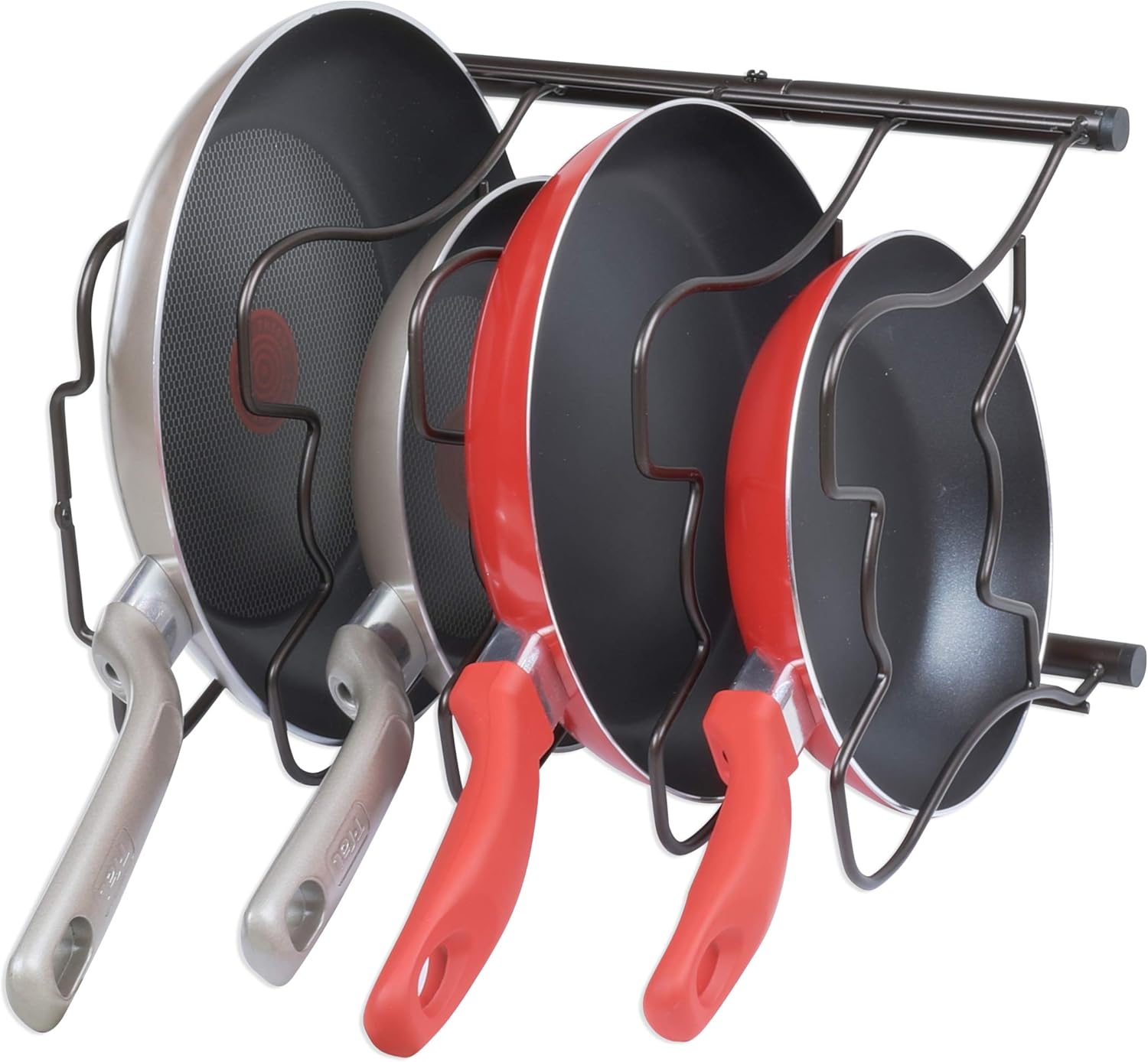 SimpleHouseware Kitchen Cabinet Pantry Pan and Pot Lid Organizer Rack Holder, Bronze: Kitchen & Dining