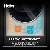 Haier HD80-A2939 Freestanding Heat Pump Tumble Dryer 8kg A++ White view 4
