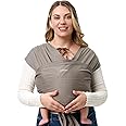 Momcozy Baby Wrap Carrier - Easy to Wear Infant Carrier Slings, Lightweight Hands Free Baby Sling, Adjustable Baby Carriers for Newborn to Toddler 8-35 lbs, Baby Wraps Carrier, Brown
