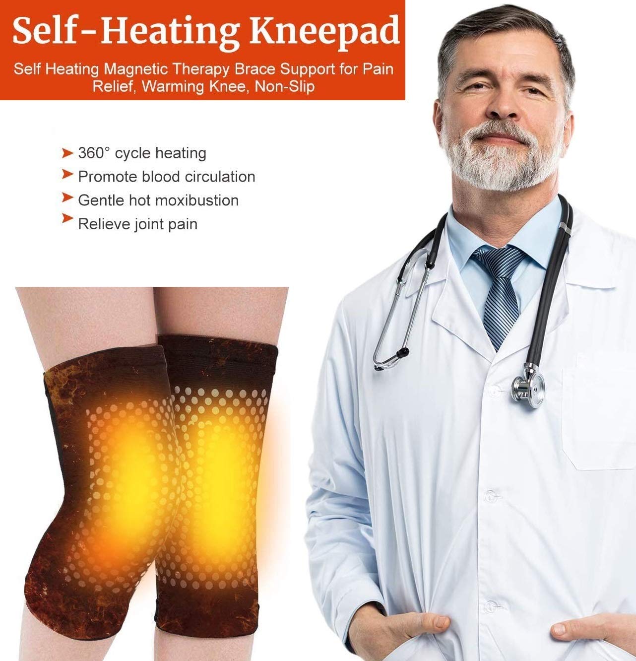 Self Heating Knee Brace, Self Heating Warm Tourmaline Belts - Image 4