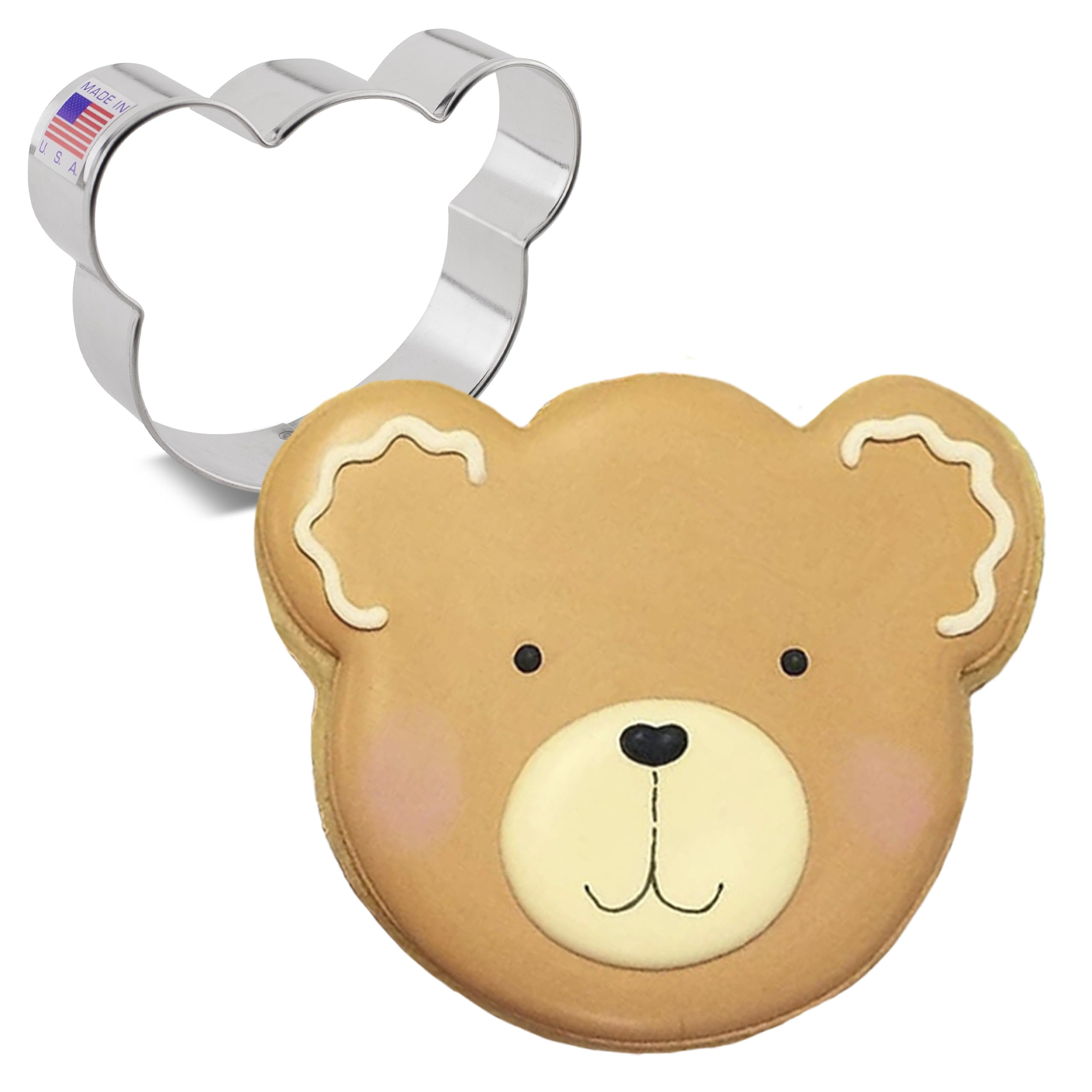 Bear Face Cookie Cutter 8.9 cm, Made by Ann Clark