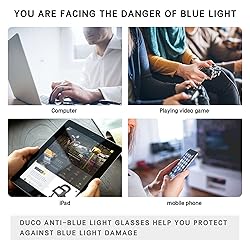DUCO Blue Light Blocking Glasses Computer Gaming