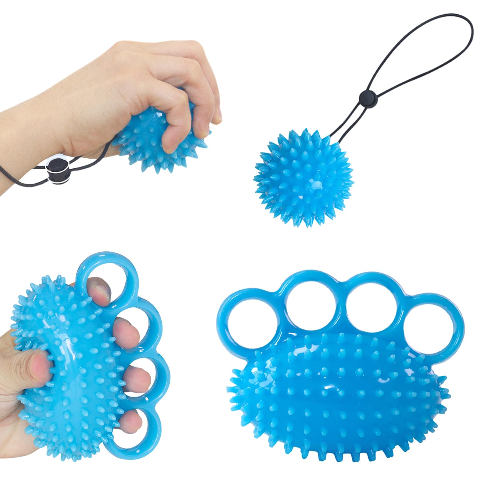 Omevett 2pcs Stress Balls for Adults Physiotherapy Hand Exerciser Finger Grip Strengthener Small Squeeze Ball for Arthritis Hand Therapy Kids Wrist Finger Training Relieves Stress Anxiety Relief