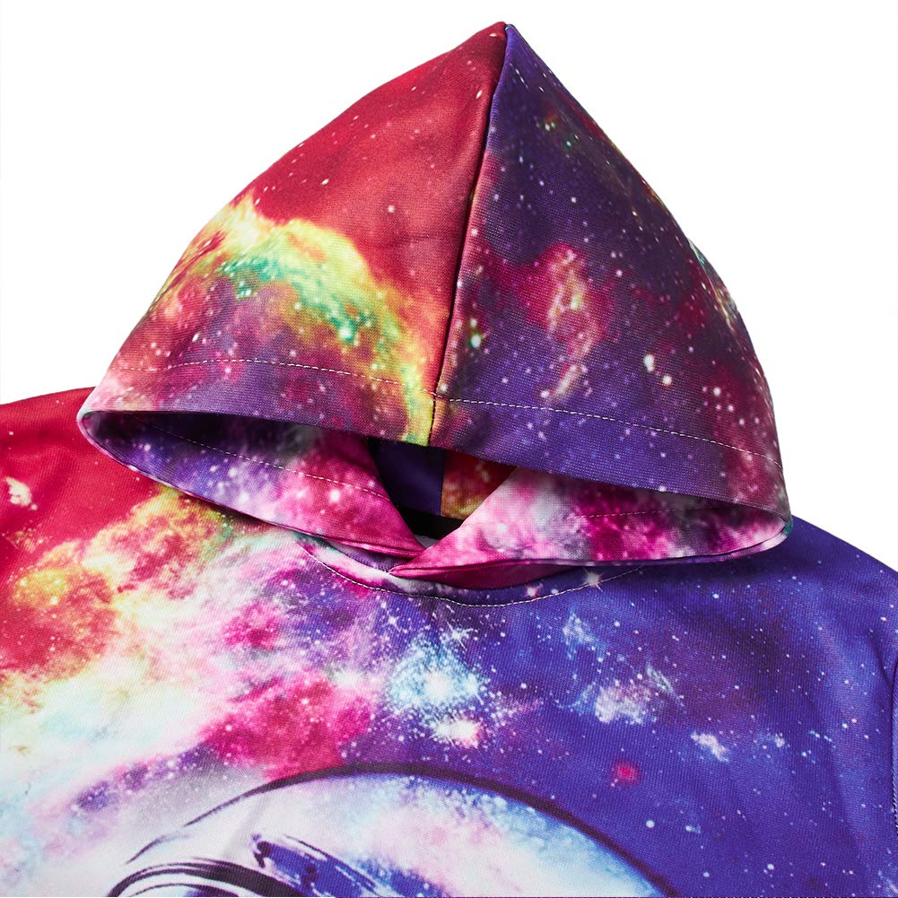 RAISEVERN Teen Jungen Mädchen 3D Print Katze im Raum Lässige Sweatshirts Langarm-Tasche Pullover Kapuzenpullover 5-8 T Kids