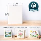 LUFEEMGA 40 Sheets A5 Watercolour Paper 300gsm 140lb Cold Pressed uter view 3