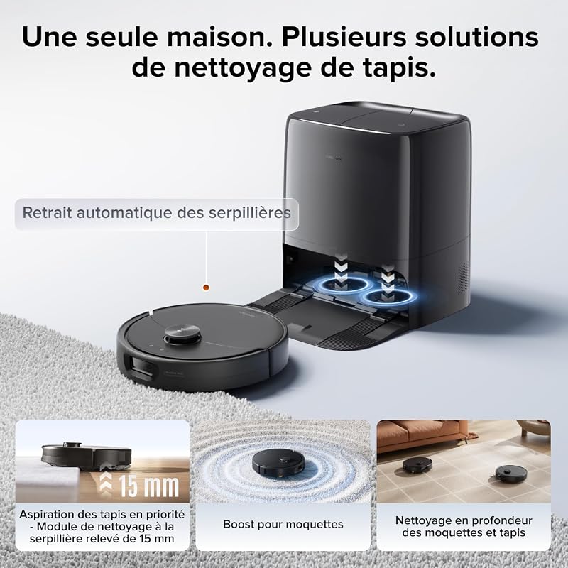 Qrevo 2 Pro Aspirateur Robot Laveur avec Station, 25 000 Pa — photo 6 sur 8