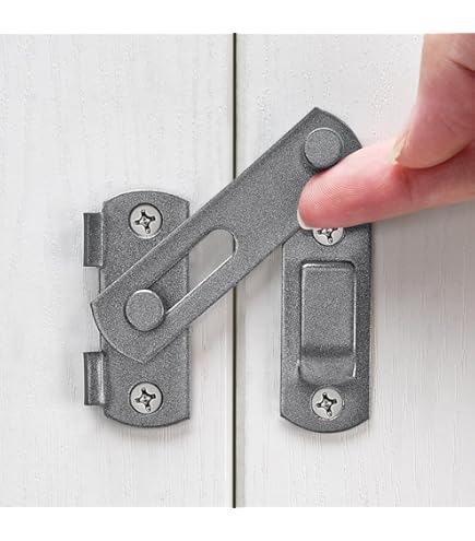 INIRET 2 Packs Barn Door Latches,3.93" X 2.75" Matte Black