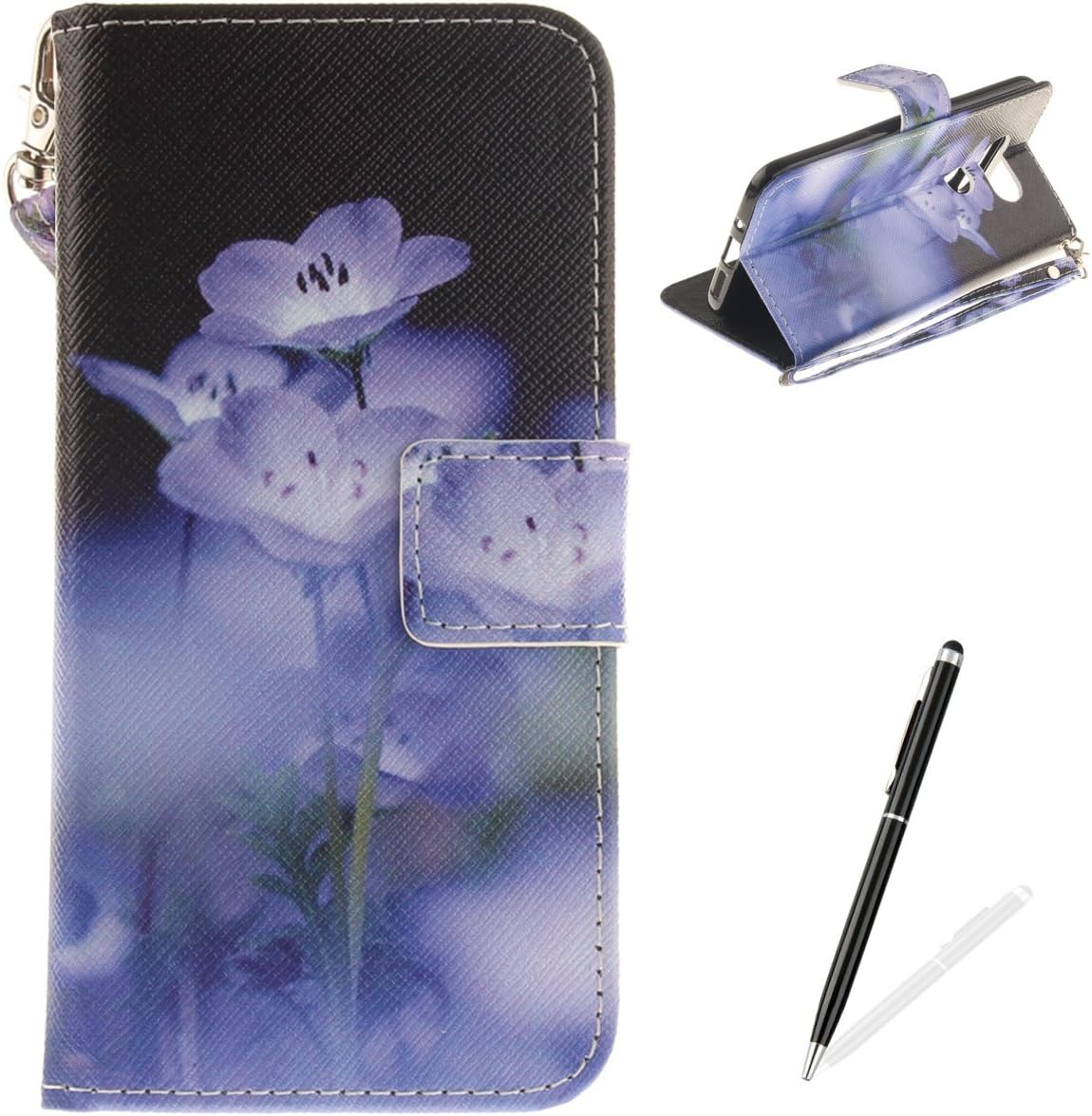 Best magnetic wallet phone case lg g5 purple