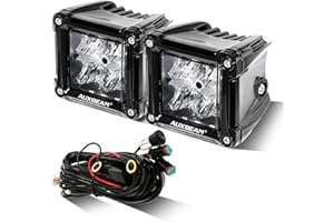 Auxbeam FA Series 3 Inch LED Pods Flood Beam 40W 4800LM Offroad Cube Light Bar Square Ditch Lights Backup Reverse for Trucks, ATVs, UTVs, Jeeps, Cars, Motorcycles, Pair