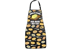 Butter Apron Baking Lovers Gifts Baker Gift When In Doubt Add More Butter Baker Baking Chef Adjustable Apron with Pockets