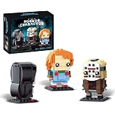 Horror Movie Action Figure Building Set, Scary Buildable Characters | Compatible with Major Brands, Spooky Halloween Desk Decor &amp; Collectibles 483 Pcs