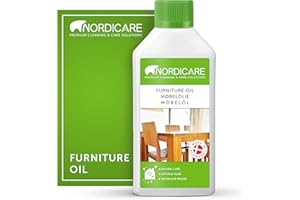 Nordicare Wood Oil Colorless - Premium Walnut Oil, Teak Oil, Wood Oil Furniture for Oak, Beech, Teak, Walnut, Pine, Larch - Natural Furniture Wood Oil - Made in Denmark - for Indoor Use (16.9 oz)