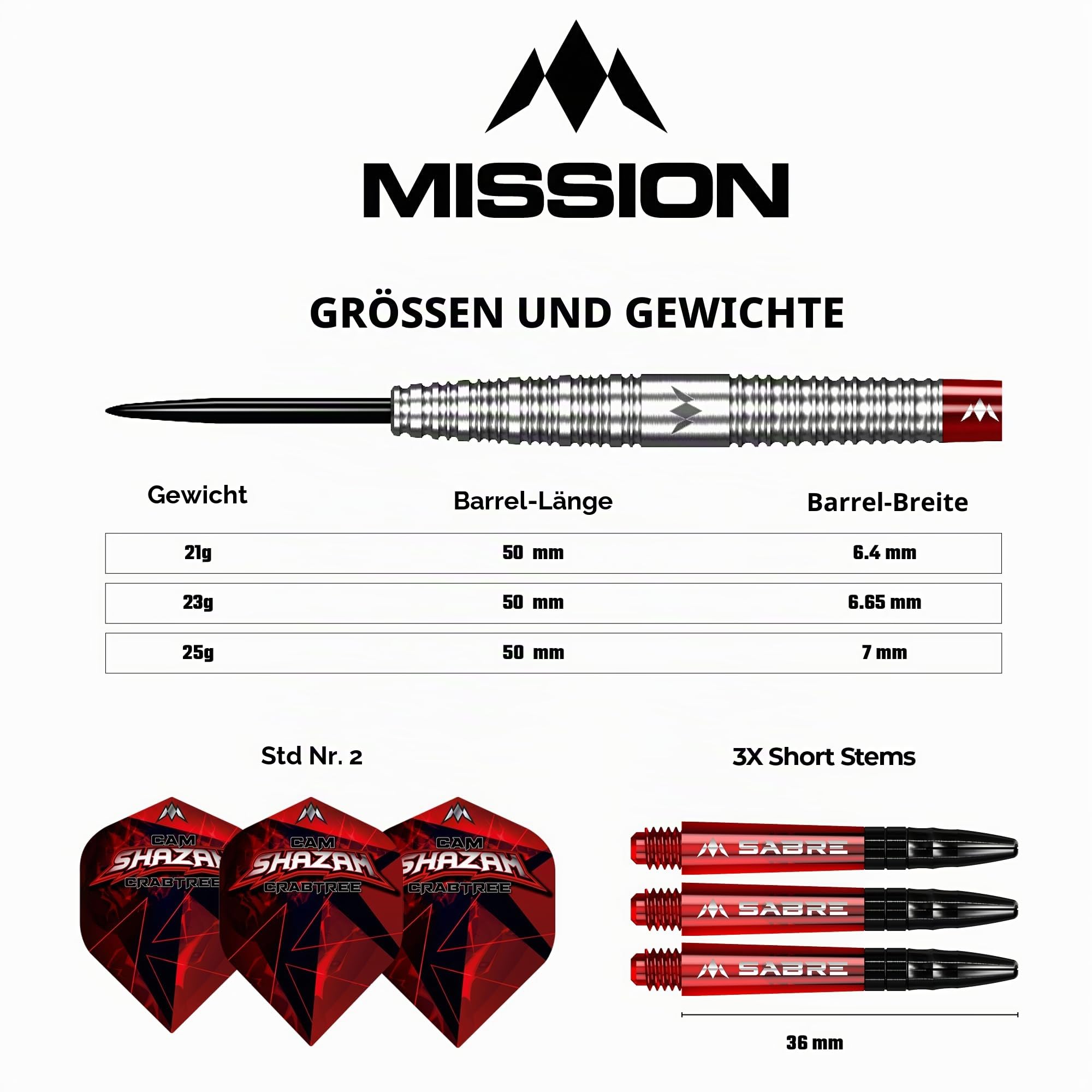 Mission Darts Mission Cam Crabtree 90% - Steeldarts 25 Gramm 4