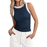 BTFBM High Neck Tank Top for Women Sleeveless Ribbed Y2k Clothes Basic Shirts Going Out Outfits Spring Summer Tops 2026