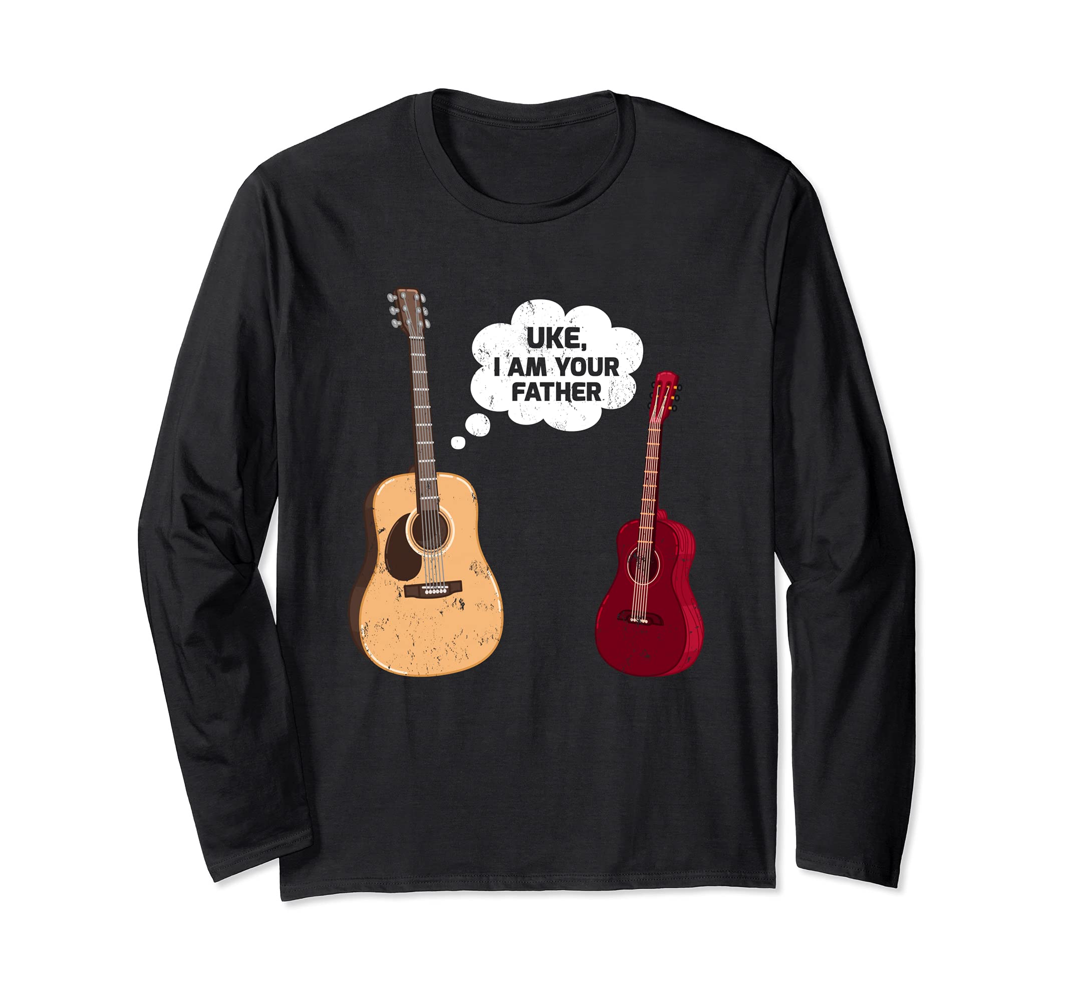 Uke I Am Your Father Funny Ukulele Guitar Music Long Sleeve T-Shirt