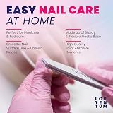 PORTENTUM 8 Pcs Nail Files 100/180 Grit Washable Emery Board Manicure Buffing view 2