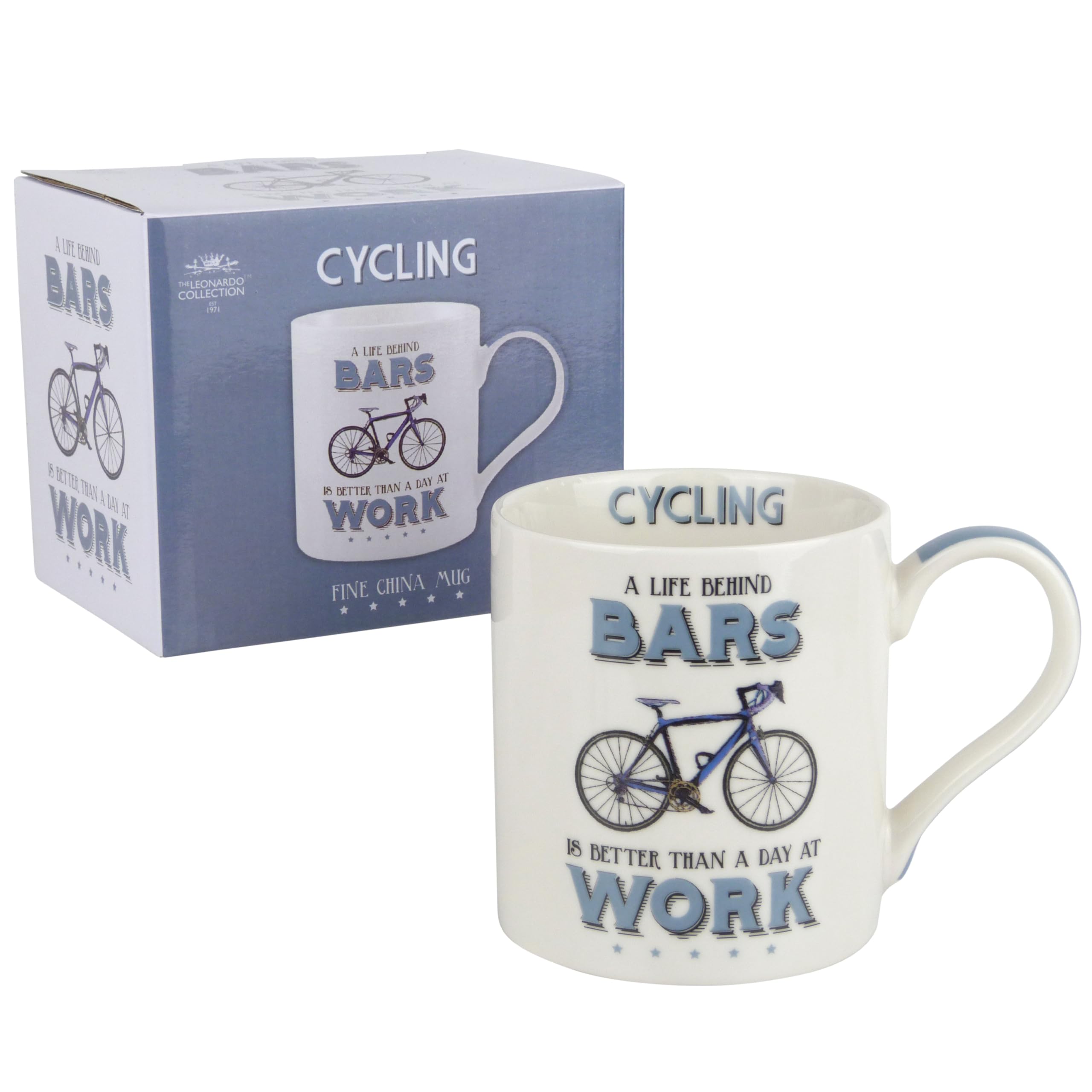 Lesser & Pavey Cycling Mug | Ceramic Coffee Mugs For Home or Work | Premium Design Mugs For All Occasions | Lovely Mug For Tea, Coffee & Hot Drinks — image 1