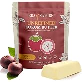 era of nature Kokum Butter Raw - 8 oz (1/2lb) &ndash; Natural Butter for Body Butters, Lotion Bars, Lip Balm, Soap Making &ndash; Blends Well with Shea or Cocoa Butter &ndash; For Stretch Marks, Scars, Pregnancy Care