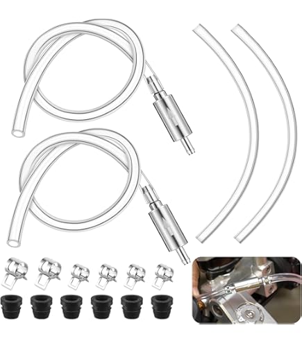 Motorcycle Brake Bleeding Kit 2Pcs Brake Bleeder Hose - One Way Check Valve Tube Bleeding Tool Kit - View #2