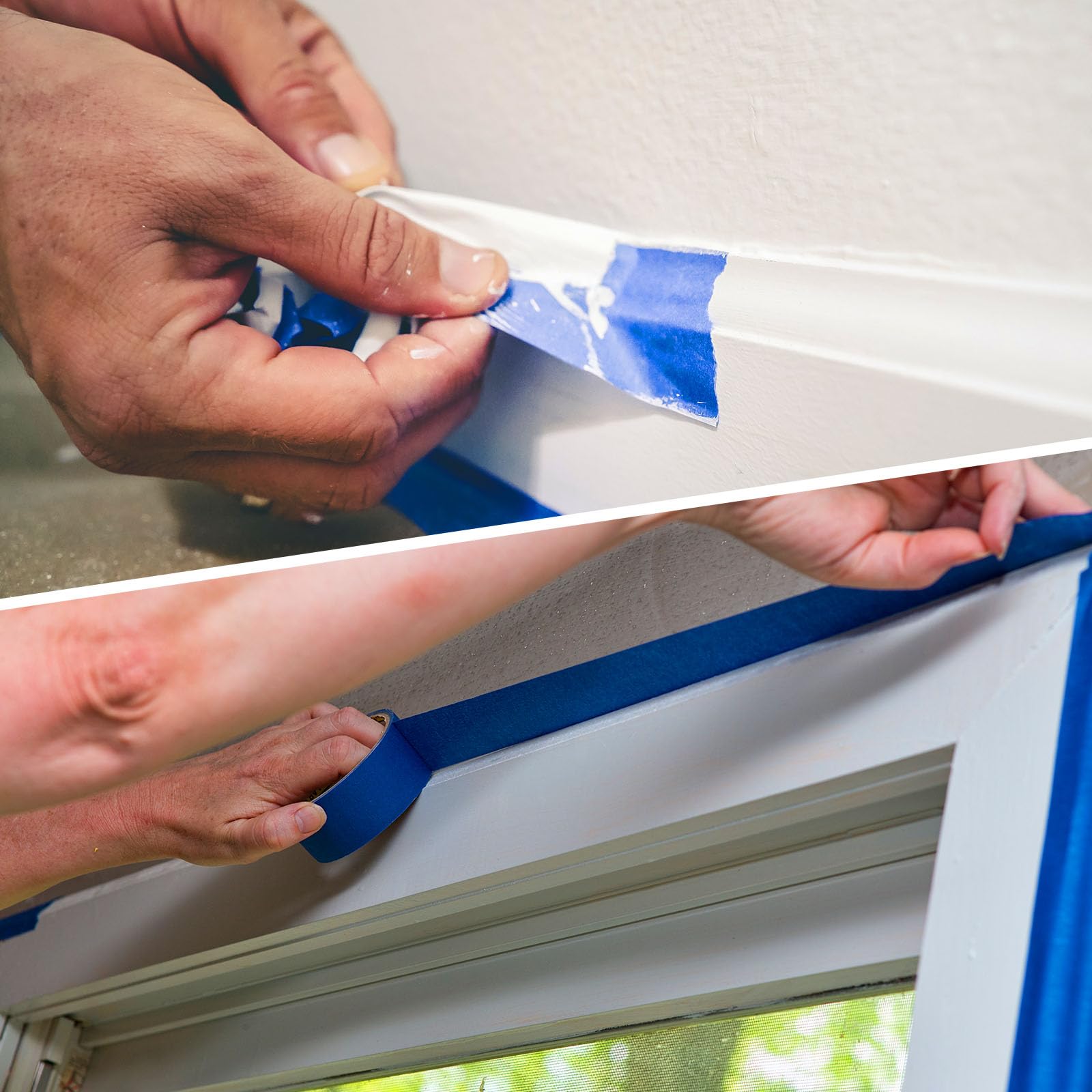 Gicare 3 Rolle Malerkrepp Masking Tape 50mm x 50m Abklebeband Maler für Malerarbeiten, Kreppband Malerband Standard Papierklebeband UV Maler Klebeband für Farbtrennung Renovierungen(Blau) 2